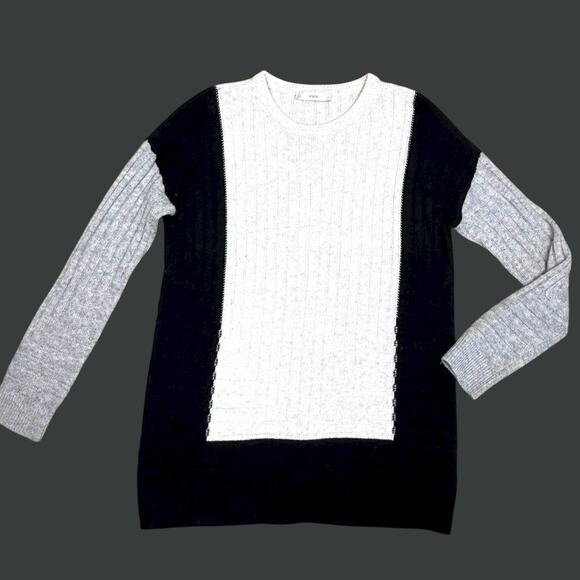 Vince Intarsia Colorblock Wool Cashmere Crew Sweater XS - Picture 4 of 11